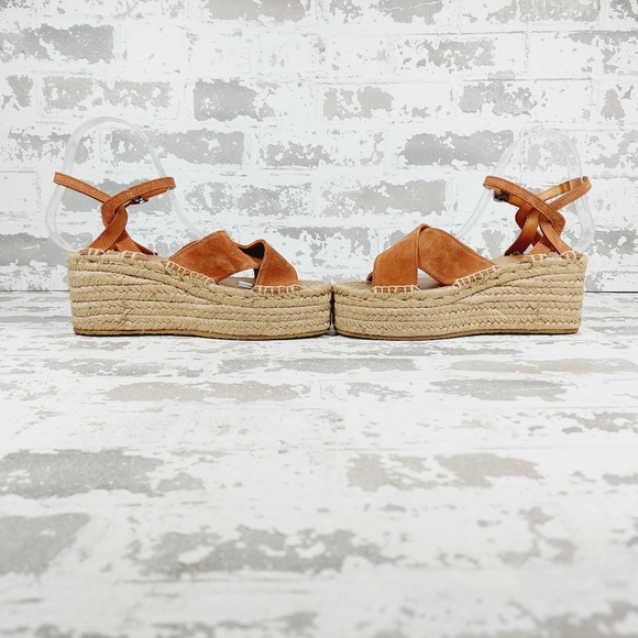 New Rag & Bone Hera Espadrille Wedge Suede Sandal A569 - Picture 7 of 13